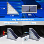 VOLISUN Solar Stair Lights 12 Pack, Solar Step Lights Outdoor Waterproof IP67, LED Outdoor Step Light,Outdoor Light Decor for Garden Stair, Deck, Front Step and Front Porch（Blue Lighting）