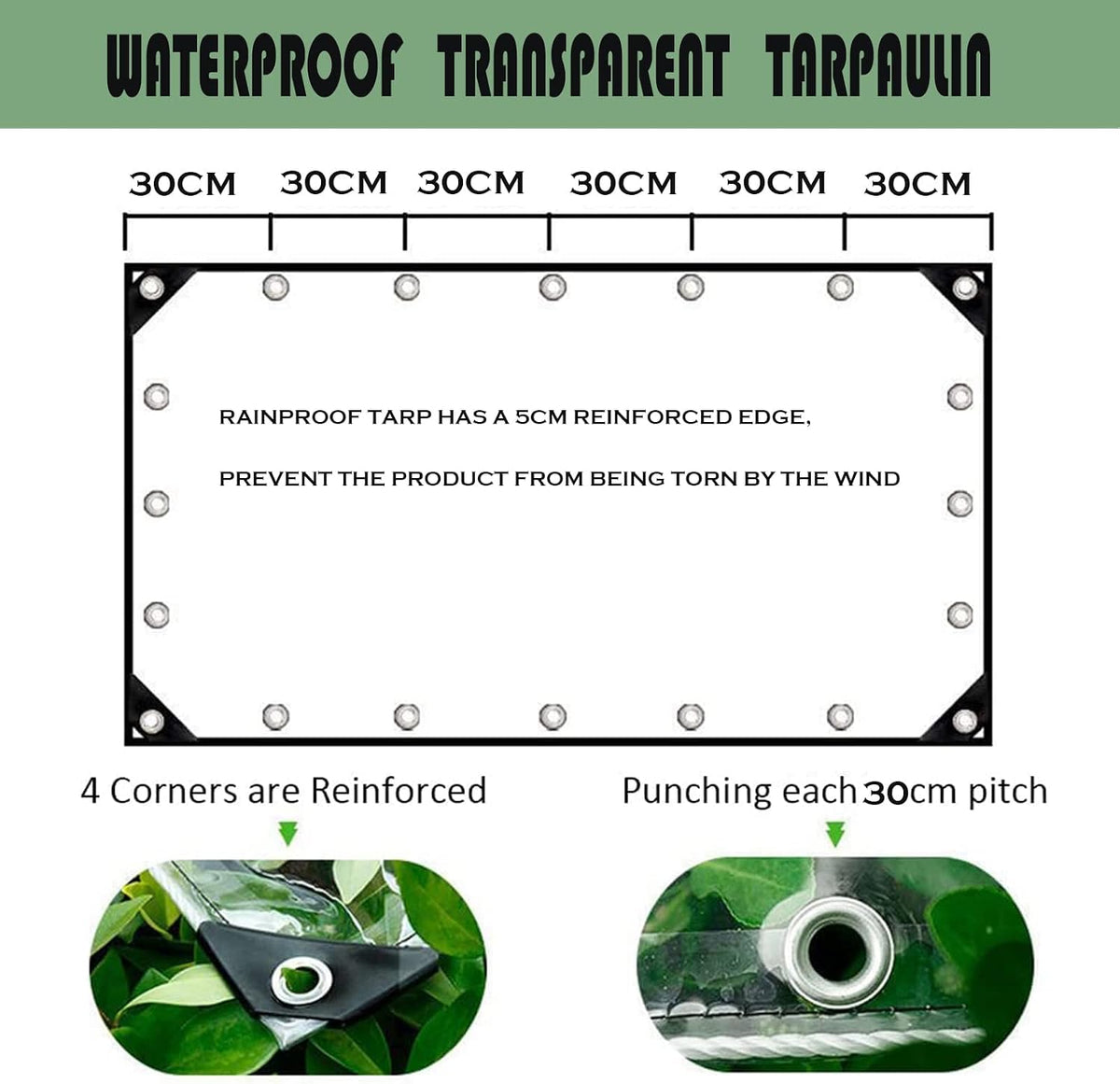 12' x22' clear waterproof tarp, pvc 14 mil shown in use