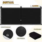 LOVE STORY Balcony Privacy Screen, 3'x11' Deck Shield Screen Fence Cover,UV Protection and Weather-Resistant,3 FT Height for Deck, Patio, Backyard, Outdoor Pool, Porch, Railing, Black