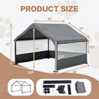 extra large dog shade shelter 4'x4'x3' waterproof, outdoor, close-up detail