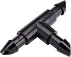 Raindrip 307050B, Barbed Tee, 1/4-Inch, 50-Pack, Drip Irrigation Fitting for Supply Tubing & Dripline, Black