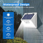 Peasur Solar Lights Outdoor Waterproof, 1Pack 140LED Bright Motion Sensor Security Lights 3 Modes, Solar Powered Fence Wall Light for Garden Yard Outside(Cool White)