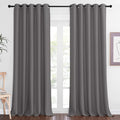 NICETOWN Blackout 118 inch Long Curtain for Living Room, Grommet Room Divider Sound Reducing Window Treatment for Sliding Glass Door/Bedroom, Gray, W66 x L118, 1 Panel
