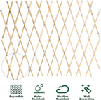 jollybower 48x72 inch expandable bamboo trellis, garden lattice on a desk or shelf