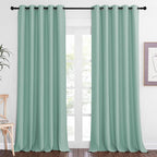 NICETOWN Blackout Curtains 84 Inch Length, Thermal Insulated Curtains for Bedroom Grommet Energy Saving Room Darkening Drapes for Living Room Window, 1 Panel, Aqua Blue, 66" W x 102" L