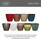 Classic Home and Garden Premiere Collection Planter, Vogue 8", Indigo