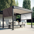 Universal Pergola Replacement Canopy Outdoor Canopy Shade Cover Waterproof Shade Top Cover for Outdoor Patio Porch Backyard(12 x 9 ft,Coffee)