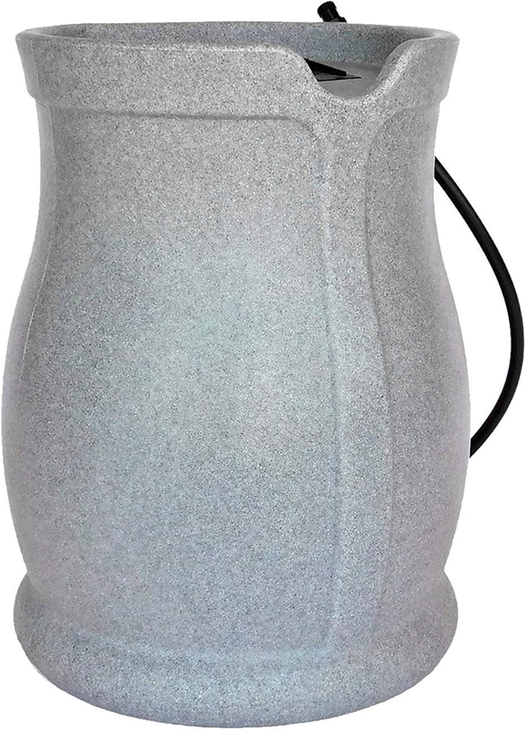 FCMP Outdoor Catalina 45-Gallon Rain Barrel – BPA-Free Flat-Back Design with 3.5 Foot Garden Hose, Shut-Off Thumb Valve, and Fixed Lid (RB-CAT-LTGRNT) Light Granite | BPA-Free Flat-Back Design with 3.5 Foot Garden Hose, Shut-Off Thumb Valve, and Fixed Lid