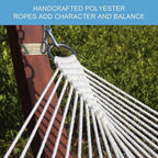 Lazy Daze Hammocks 12 FT Double Quilted Fabric Hammock with Spreader Bar and Detachable Pillow, 2 Person Hammock, 450lbs Weight Capacity, Burgundy