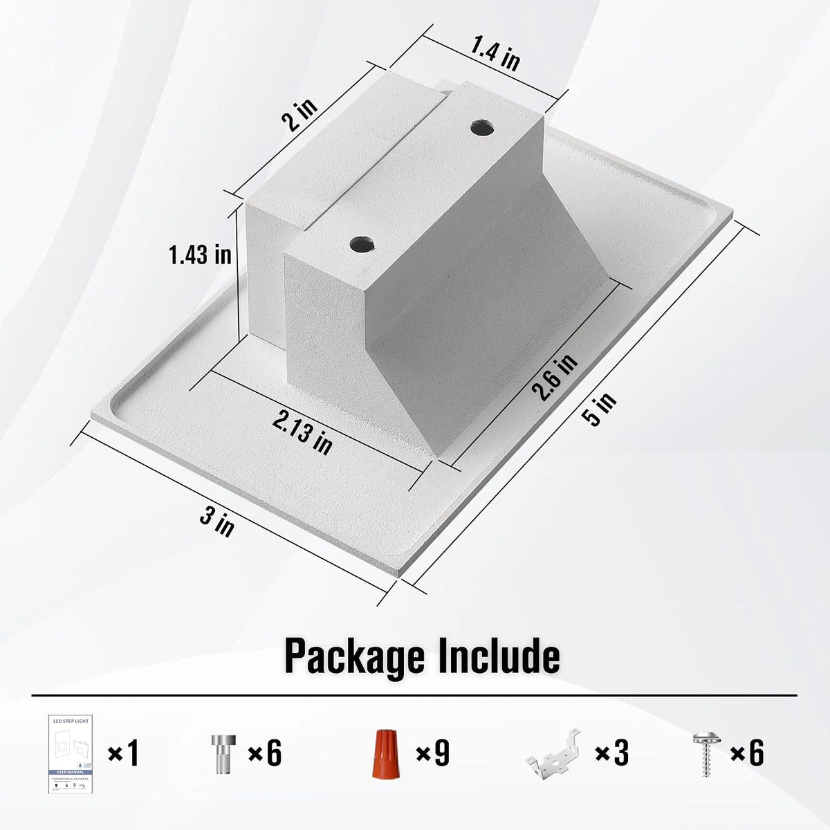 step lights outdoor indoor stair lights 120v dimmable, side view
