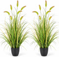 3ft artificial foxtail grass plants, faux grass indoor, main product view