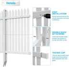 patio outdoor fence 36" hx84 l (1set) white, close-up detail
