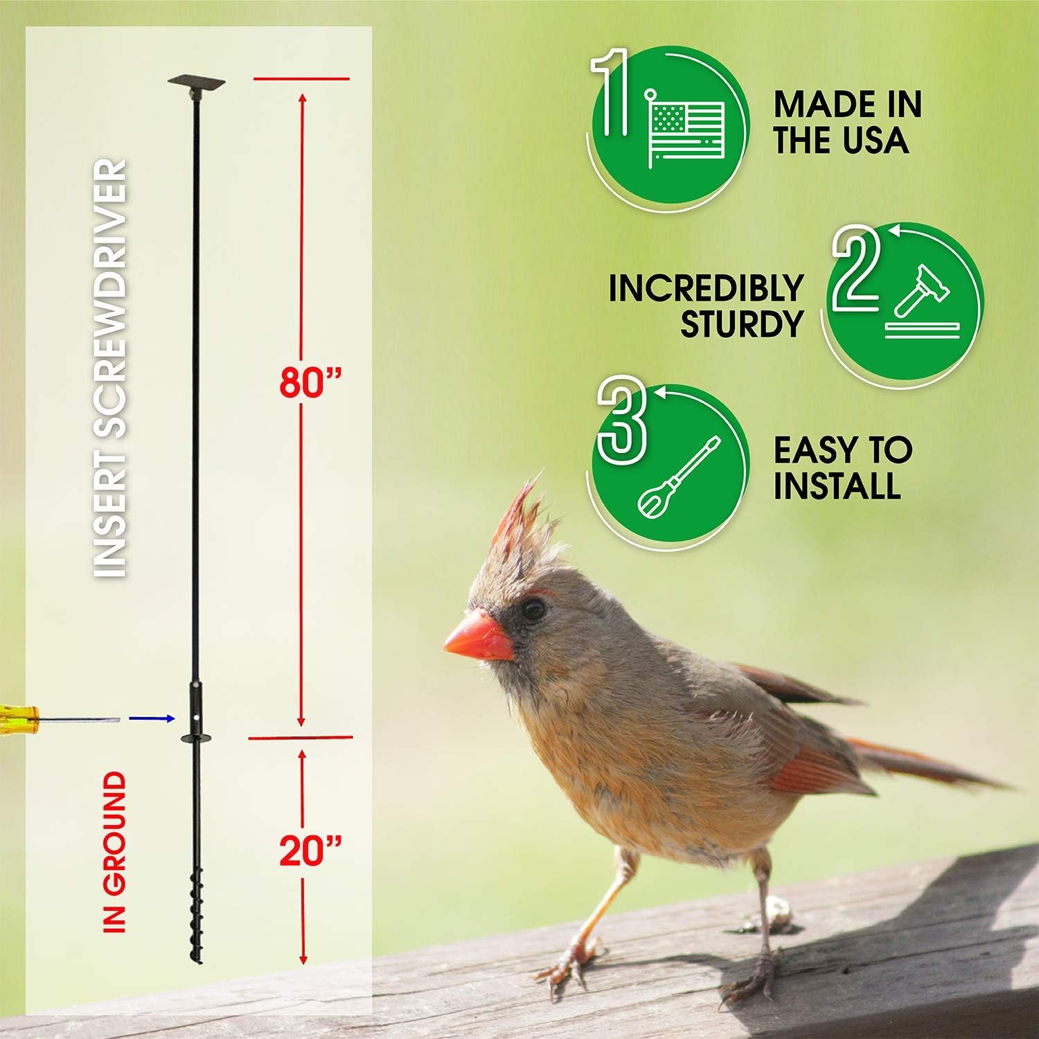 Tool & Die 5 Piece Feeder Pole Set with Twist-in Ground Socket