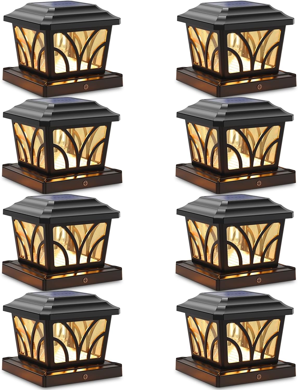 siedinlar solar post cap lights outdoor aluminum glass, main product view