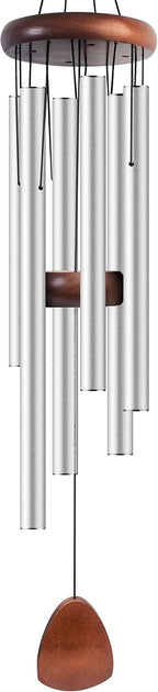 bursvik 37" aluminum wind chimes for outside (silver), main product view