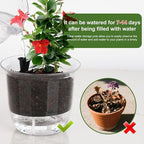 Plant Pots 6/5/4 inch Set of 3, Self Watering Pots for Indoor Outdoor Plants Flowers, Self Watering Planters with Reservoir, Drainage Hole and Absorbent Cotton Rope