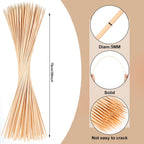 150 Pack Bamboo Marshmallow Roasting Sticks, 30 Inch, 5mm Thick | Semi-Pointed Tips, Extra-Long Reach for Fire Pits, Campfires, BBQ, S’mores, Hot dogs, Kebabs