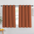 NICETOWN Blackout Burnt Orange Curtain 54 inches Long - Solid Grommet Sound & Light Reducing Room Darkening Window Treatment Thermal Drape for Girls Room/Nursery (1 Panel, W52 x L54)