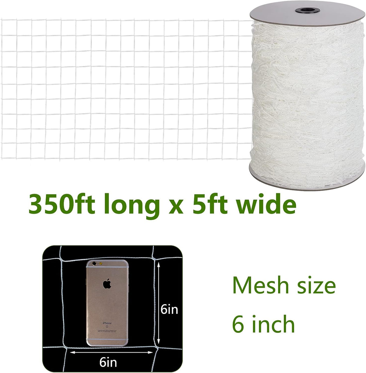 soft mesh nylon trellis netting roll - 5 shown in use