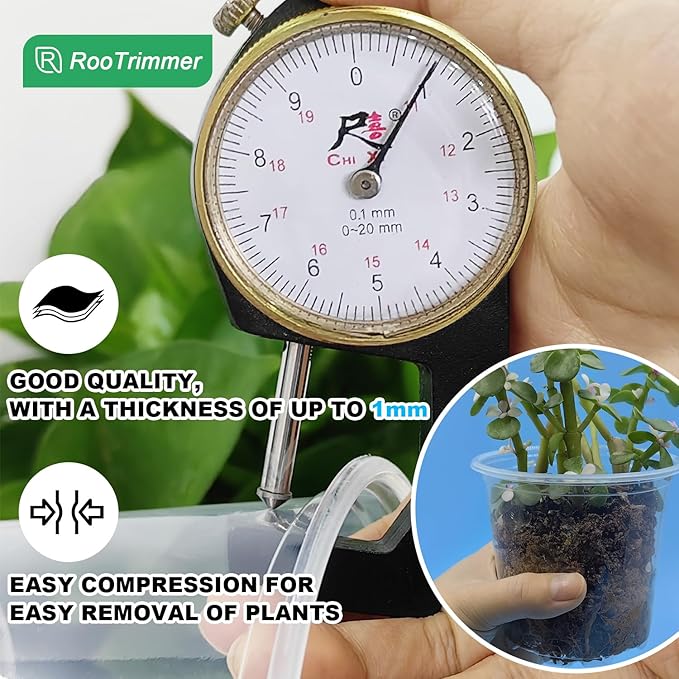 4" Clear Seeding Pots 50-Pack Round for Seeds Starting, Seeds Germination Transparent Nursery Pots with Drainage Holes (4Inch,Clear,50Pcs)