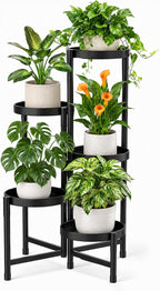 bamworld plant stand indoor outdoor 5 tier corner, main product view