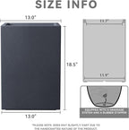 Kante 18.5" H Tall Rectangular Concrete Planters, Outdoor Indoor Lightweight Plant Pots with Drainage Hole and Rubber Plug, Modern Style for Home Garden Patio, Charcoal