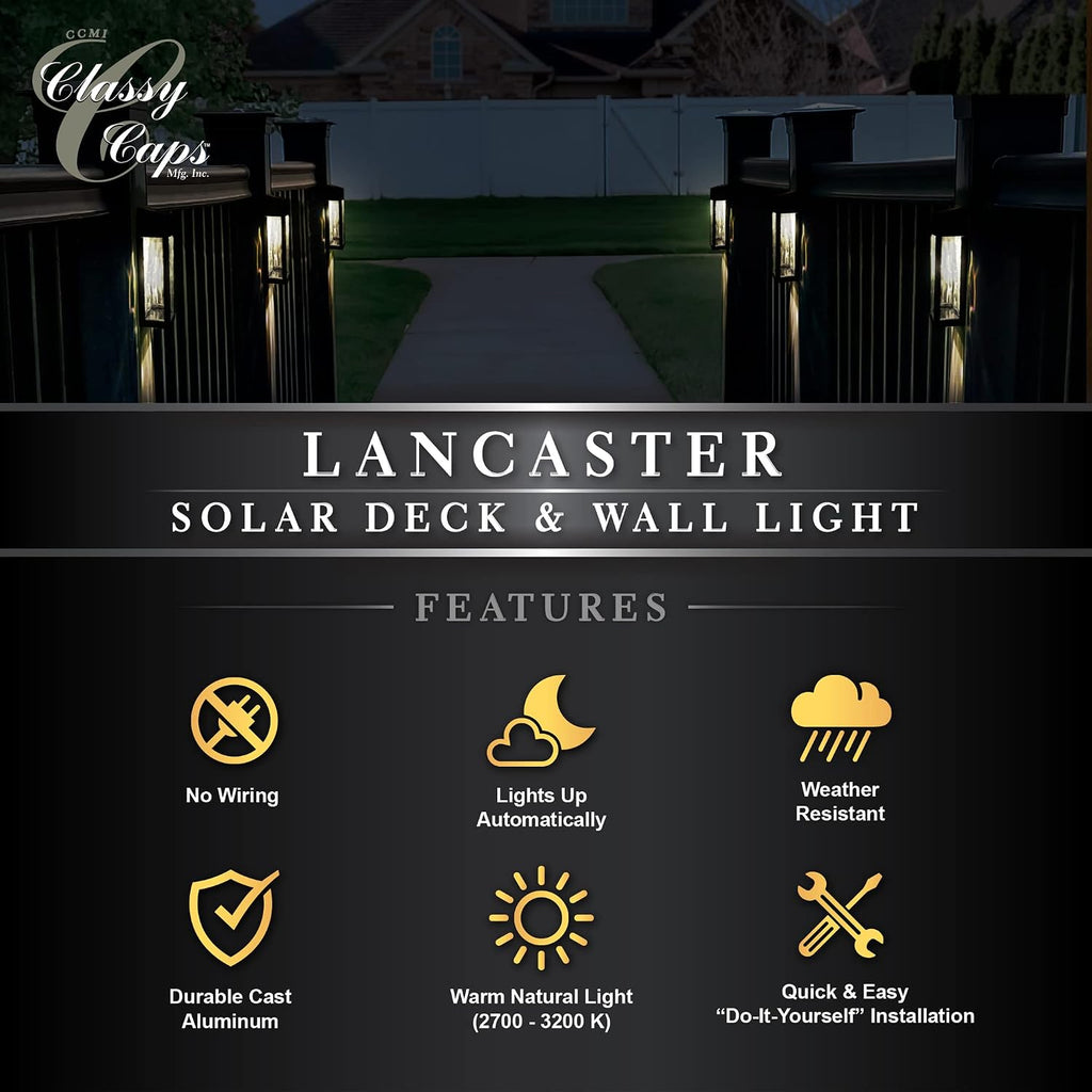 classy caps swl888 - black aluminum lancaster deck, package contents