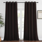 NICETOWN Blackout Room Darkening Curtain - (Toffee Brown Color) Window Treatment Panel for Home Theater, Noise Reducing Shade/Drapery, 52 inches Wide by 95 inches Long, 1 Piece
