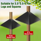 Metal Squirrel Baffle for 4x4 Post,Outdoor Squirrel Guard for Wooden Trunk Pole