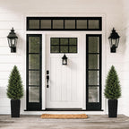 vivatrees 4ft artificial cedar topiary trees 2 pack shown in use