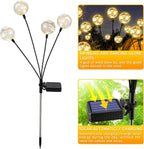 vignuto Solar Lights Outdoor Waterproof, 4 Packs, Solar Globe Lights, Garden Decor, Patio Decor, Unique Gifts for Women, Gifts for Grandma