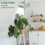 Grow Lights for Indoor Plants Full Spectrum, 80 LEDs 3 Colors Grow Light, 65in Large Plant Lights for Indoor Growing with 360°Gooseneck, 6/12/16H Timer, 5 Brightness, Height Adjustable, Black | 65in Plant Lights for Indoor Growing with 360°Gooseneck