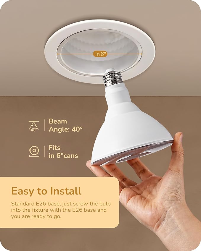 EDISHINE PAR38 LED Outdoor Flood Light Bulbs 2 Pack, 120W Equivalent Dimmable Waterproof LED Flood Light Bulb 3000K Warm Light 18W 1800LM E26 Base for Yard Porch Driveway Garage Christmas, ETL Listed