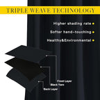 NICETOWN Black Out Dooway Curtain 80 inches Long, Grommet Thermal Insulated Window Treatment Light & Sound Blocking Drapes for Living Room/Hallway, W52 x L80, 1 Panel