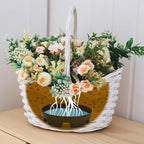 UPINS 6 Pcs Invisible Self Watering Planter, 6.7 Inches Insert Auto Plant Waterer Hanging Basket Planter Watering Devices Plastic Soil Water Retaining Drip Pan Saucer for Window Box Basket