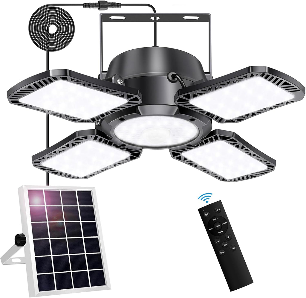 solar shed light outdoor indoor, 176led solar powered, main product view