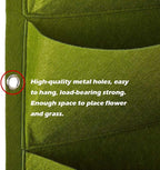 Hanging Planting Grow Bags, 49 Pockets Hanging Vertical Wall Planter Wall Mounted Grow Bag Outdoor Indoor Gardening Vertical Greening Flower Container, Planting Bags Storage Bags(1.0 m × 1.0 m, Green)
