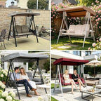 Patio Swing Chair Replacement Canopy Universal Porch Swing Canopy Replacement Cover, Waterproof Garden Swing Canopy for Yard Balcony Poolside(Green,64x45x8in(164x114x20cm))