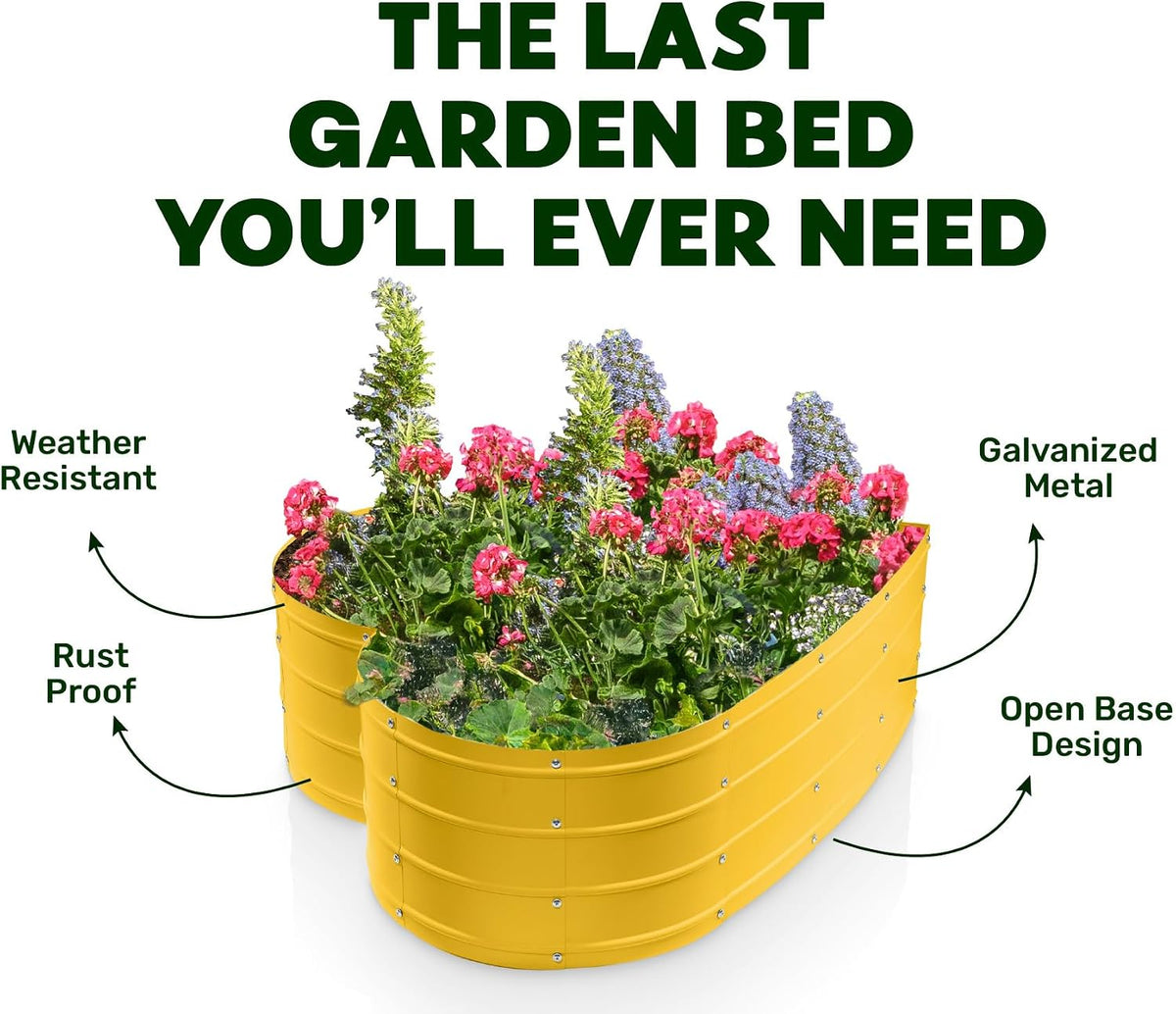 plant & plot galvanized raised garden beds outdoor showing dimensions
