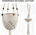 Macrame Plant Hanger - Fits 3 to 6 inches Pots for Indoor Outdoor, 35 Inch, Set of 2, Green (POTS NOT Included)