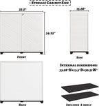 Outdoor/Indoor Storage Box,Resin and Plastic Storage Cabinet Waterproof,Outdoor Cabinet for Patio/Garden/Balcony/Backyard/All Room (with 2 Shelves)-White
