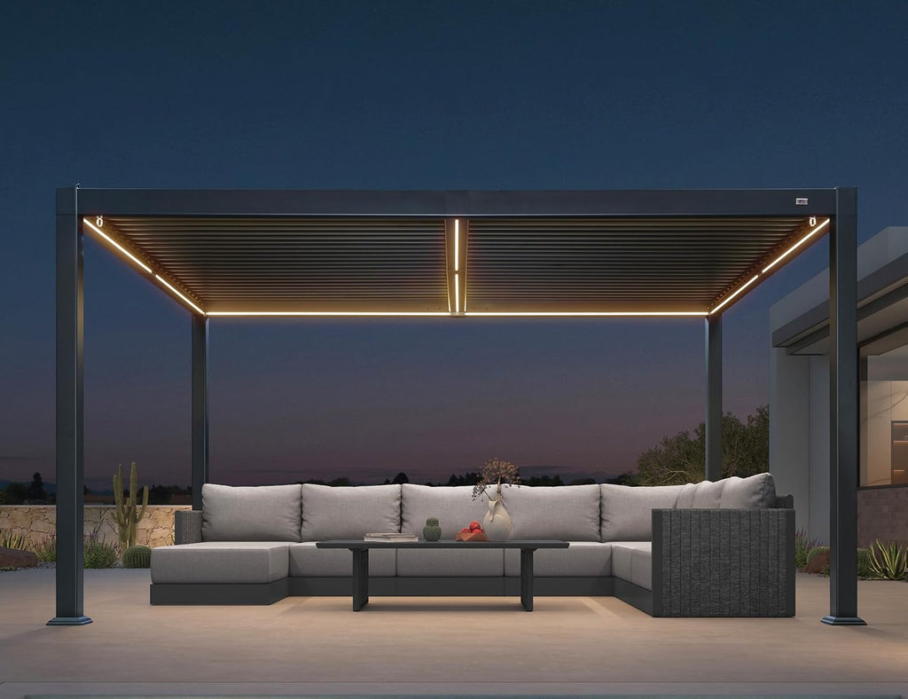 purple leaf 92ks louvered pergola 10' x 14', main product view
