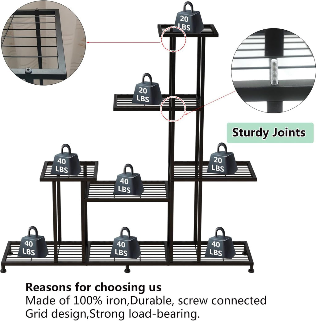 twhep heavy duty metal plant stand, 5 tiers, package contents