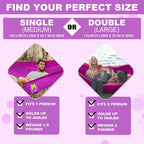 SZHLUX Camping Hammock Double & Single Portable Hammocks with 2 Tree Straps, Great for Hiking,Backpacking,Hunting,Outdoor,Beach,Camping,Purple / Pink