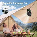 frizcol 3-in-1 camping fan - portable fans rechargeable showing dimensions