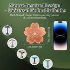 Bird Bath Copper Disk, 1pcs Flower Shaped 99.99% Pure Copper Cleaning Disc Plate for Physical Safe Water Purification All-Season for Outdoor Wildlife Bird Bowls Birdbaths Solar