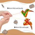 300Pcs Bamboo Skewers 16 Inch, 4 MM Thick For Smores，BBQ, Crafts, Plants | Semi-Pointed For Marshmallows, Fllower Bouquets, Plant Support, And Chocolate Fountains,Crafts