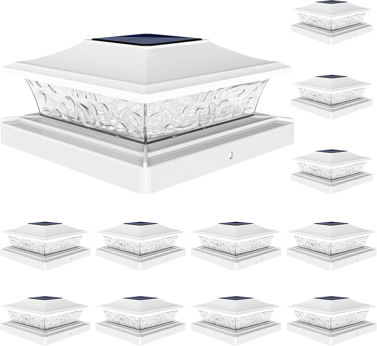 volisun solar post cap lights, 2 modes outdoor, main product view