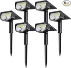 AloftSun Solar Motion Sensor Outdoor Lights,Waterproof Motion Sensor Spot Lights- 30 LED/3 Modes Solar Powered Spotlights,Landscape Lighting for Yard and Garden, Cool White,6 Pack