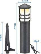 SUNVIE 8-Pack Low Voltage Pathway Lights 3W LED Landscape Pathway Lighting 3000K Warm White CRI 90+ Landscape Lights Wired 12-24V Aluminum Bollard Path Lights for Walkway Yard Garden, ETL Listed Cord